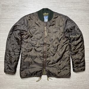 Brandit Classic M65 Military Jacket Liner Brown S Sherpa Lined Quilted Full Zip